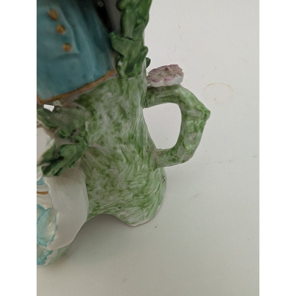 Chelsea Derby Style Brocage Pair Candle Holder Tree and Flowers Porcelain France - Picture 10 of 16
